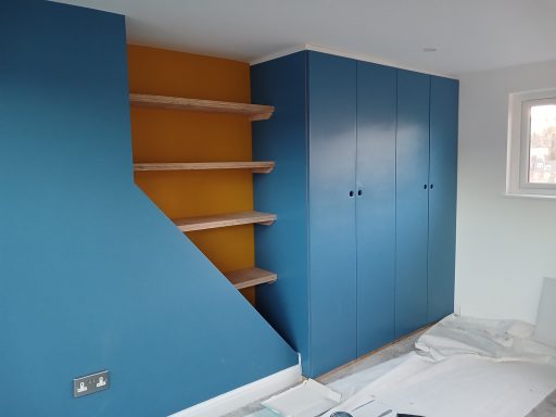 Double wardrobe and shelving