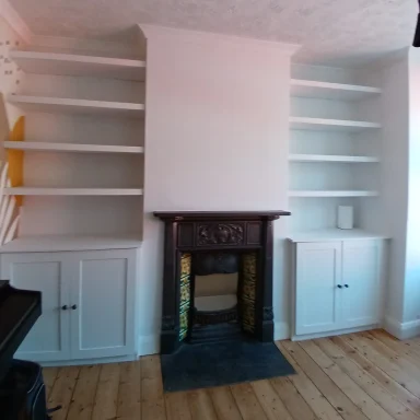 Shaker cupboards and shelves