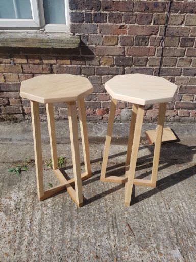Pair of Ash and Oak side tables